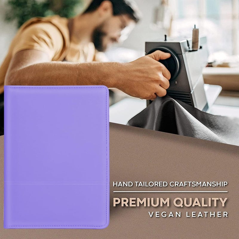 Gorbado Padfolio/Portfolio Binder, Mini Padfolio Portfolio Binder 5 x 8 Legal Writing Pad, A5 Document Organizer Folder for Men Women, Purple. - Image 5